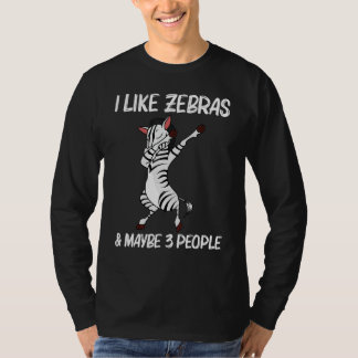 T-shirt Zèbre Pour Hommes Femmes Africain Zoo Animal