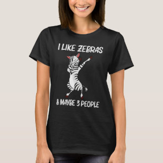 T-shirt Zèbre Pour Hommes Femmes Africain Zoo Animal