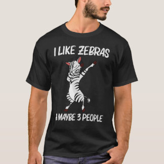 T-shirt Zèbre Pour Hommes Femmes Africain Zoo Animal