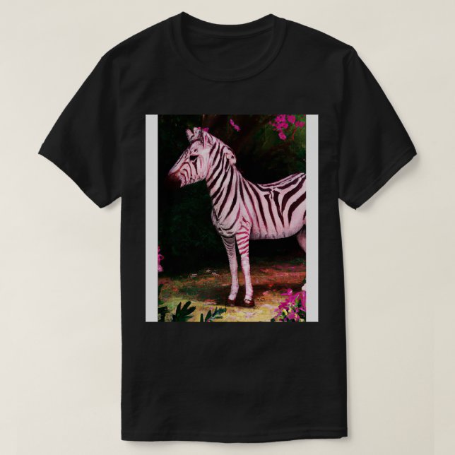T-shirt Zèbre rose 1 (Design devant)