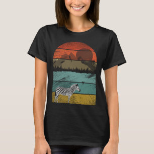 T-shirt Zèbre vintage rétro et animal mignon 4