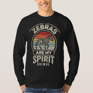 T-shirt Zèbre vintage Retro Sont Mon Esprit Animal Zèbre
