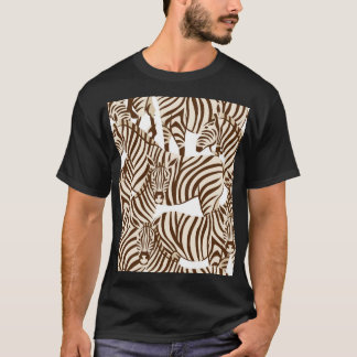 T-shirt Zèbres, savane sauvage, motif sans soudure