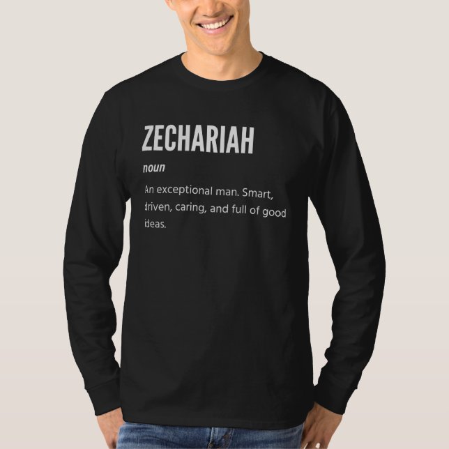 T-shirt Zechariah  Noun An Exceptional Man (Devant)