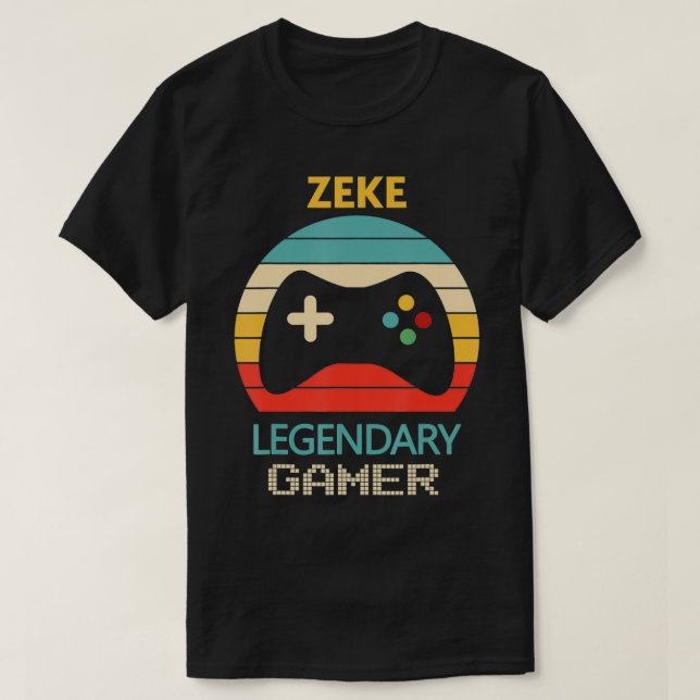 T-shirt Zeke Nom Cadeau Personnalisé Joueur Légendaire (Design devant)