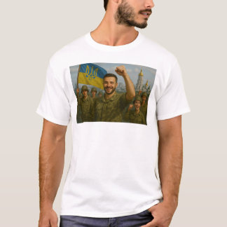 T-shirt Zelensky à Kiev avec les défenseurs ukrainiens