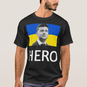 T-shirt Zelensky Hero, drapeau ukrainien, président Volody