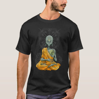 T-shirt Zen Alien For Men Women Cool Buddha Yoga