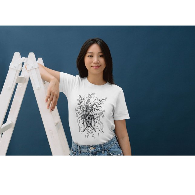 T-shirt Zen ARt Fleur dessinée -  (Tangle Blume gezeichnet - T-Shirt)
