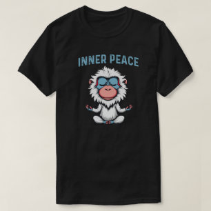 T-shirt Zen Baboon - Singe méditant la paix intérieure