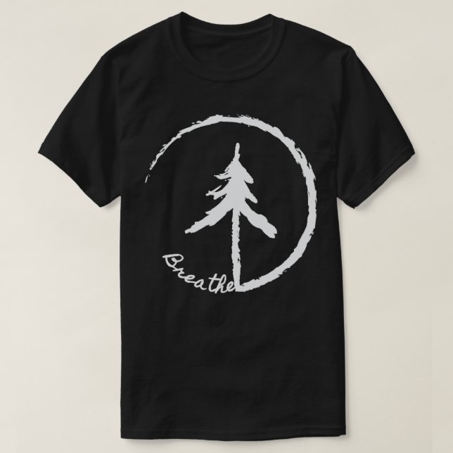T-shirt Zen comme cercle avec arbre simple et tesson Breat (Design devant)