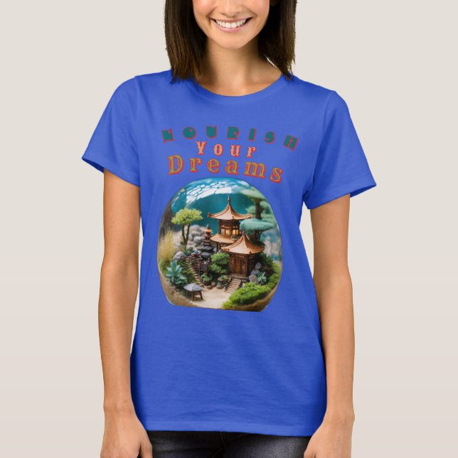 T-shirt Zen Garden Sphere avec nain - Nourrissez votre rêv (Devant)