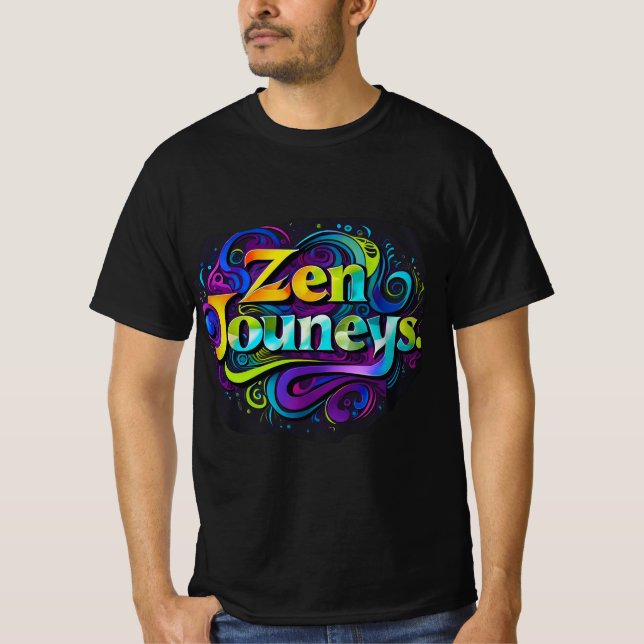 T-shirt Zen Journeys Typographie Art (Devant)