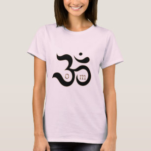 T-shirt Zen Om Aum symbole parties scintillant or chemise 