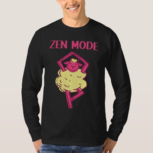 T-shirt Zen sheep Yoga  Animals Workout Calm (Devant)