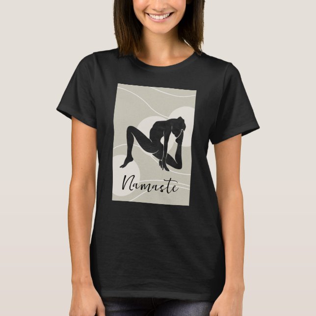 T-shirt Zen silhouette yoga méditation santé namaste (Devant)