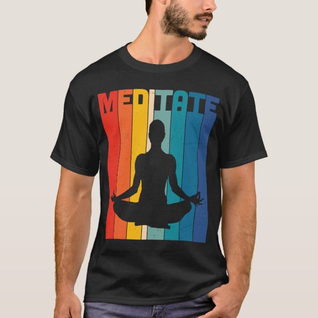 T-shirt Zen Yoga Meditate Cool Graphic Plus Si (Devant)