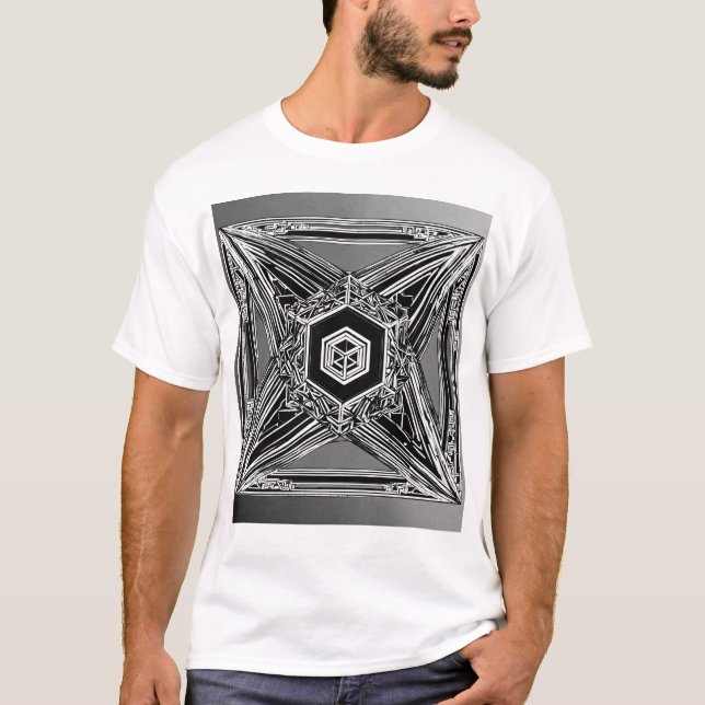 T-shirt "Zénith d'existence : Tesseract Taoist Body Fracta (Devant)