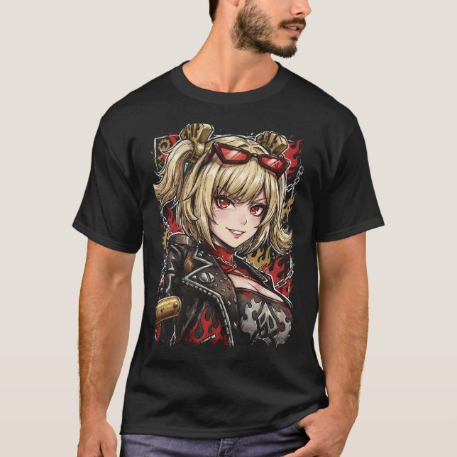 T-shirt Zenless Zone Zero Burnice Feu Blanc Anomalie Barte (Devant)