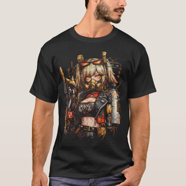T-shirt Zenless Zone Zero Burnice Feu Blanc Anomalie Barte (Devant)