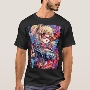 T-shirt Zenless Zone Zero Burnice Feu Blanc Anomaly Barte