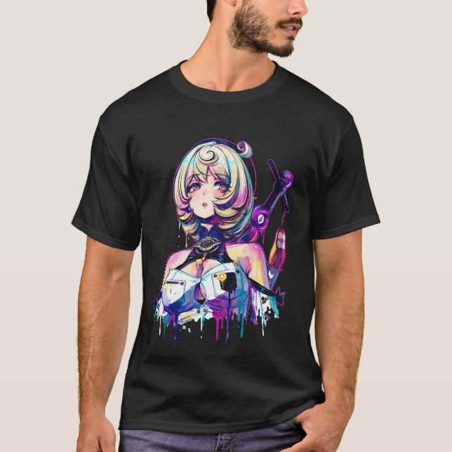 T-shirt Zenless Zone Zero Yidhari Murphy Vaporwave Esthéti (Devant)