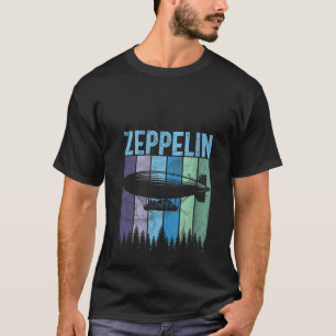 T-shirt Zeppelin les années 70 80s Dirigible Airship Ze