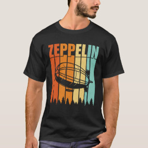 T-shirt Zeppelin Rétro Coucher de soleil Vintage Dirigeabl
