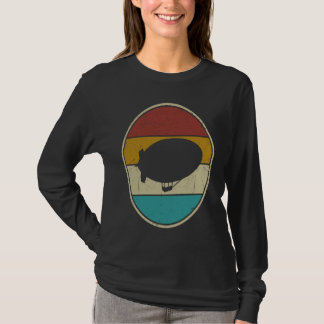 T-shirt Zeppelin Rétro Vintage Coucher de soleil Dirigible