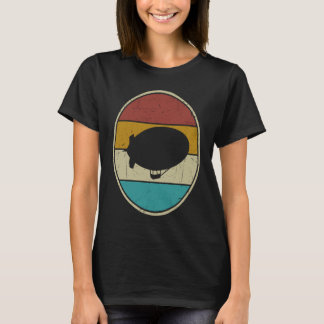 T-shirt Zeppelin Rétro Vintage Coucher de soleil Dirigible