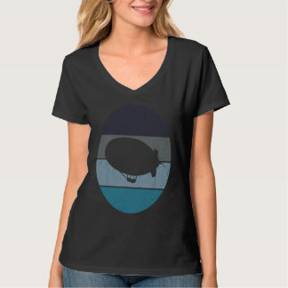 T-shirt Zeppelin Rétro Vintage Dirigible Coucher de Soleil