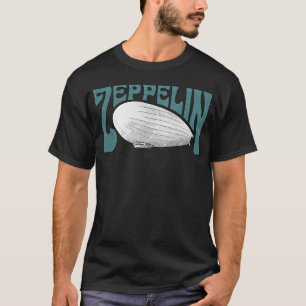 T-shirt Zeppelin Vintage Art Version Bleue famille vintage