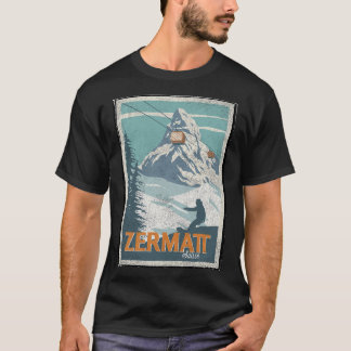 T-shirt Zermatt Suisse Ski Winter Ski Alpin Snowboard
