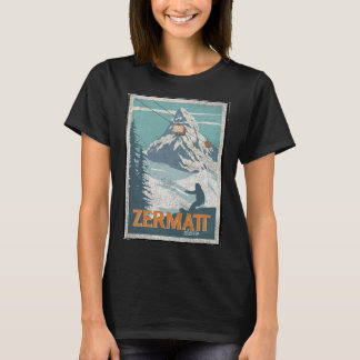 T-shirt Zermatt Suisse Ski Winter Ski Snowboard