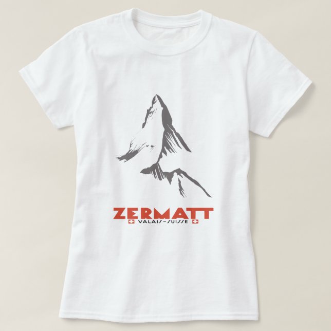 T-shirt Zermatt, Valais, Suisse (Design devant)