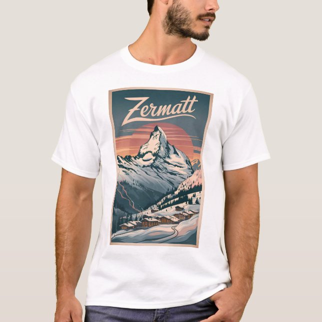 T-shirt Zermatt vintage (Devant)