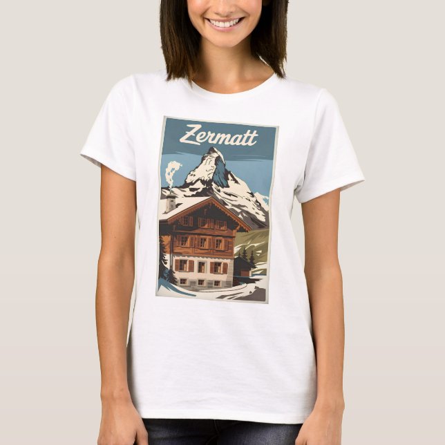 T-shirt Zermatt vintage (Devant)