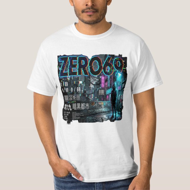 T-shirt ZERO69 Division Glitch Échec du système Neo Tokyo  (Devant)