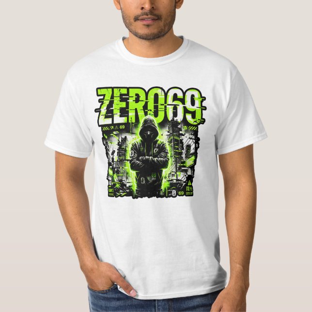 T-shirt ZERO69 Glitch Division – Protocole Chaos Cyberpunk (Devant)