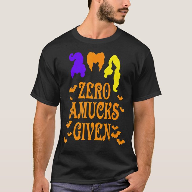 T-shirt Zéro Amucks Donné Batte Pour Sorcière Halloween (Devant)