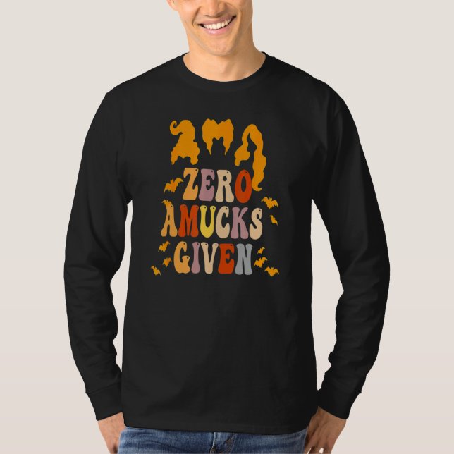 T-shirt Zéro Amucks Donné Fou Avec Batte Sorcière Hallowee (Devant)