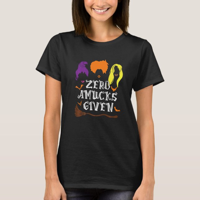 T-shirt Zéro Amucks Donné Fou Avec Batte Sorcière Hallowee (Devant)