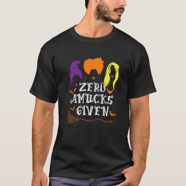 T-shirt Zéro Amucks Donné Fou Avec Batte Sorcière Hallowee (Devant)