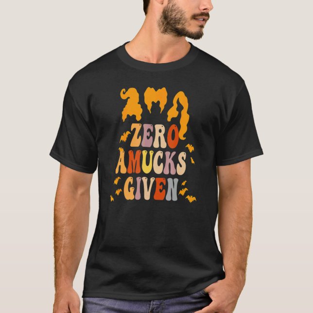 T-shirt Zéro Amucks Donné Fou Avec Batte Sorcière Hallowee (Devant)