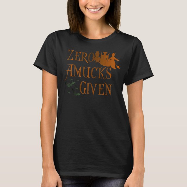 T-shirt Zéro Amucks Donné Mignonne Amuck Avec Bat Hallowee (Devant)