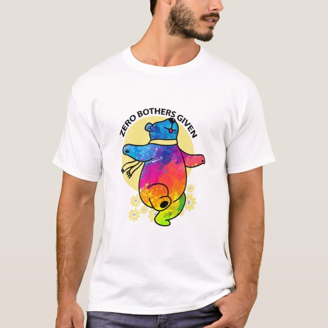 T-shirt Zéro Bothers Donné Tie Dye Danse Ours Drôle Ours (Devant)