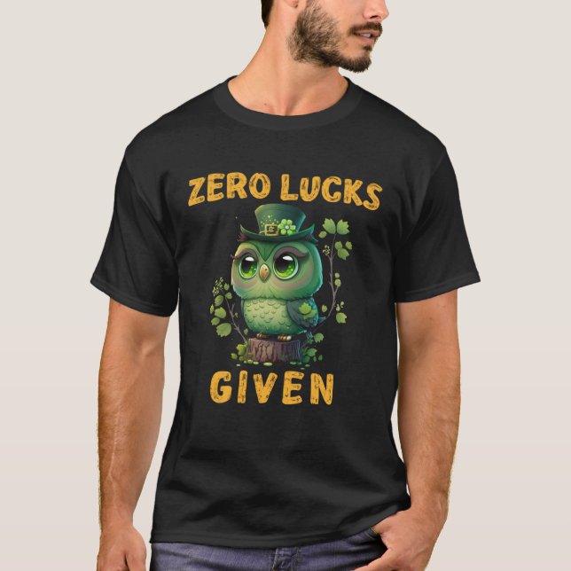 T-shirt Zéro chance donnée  Chouette mignonne Fête de la S (Devant)