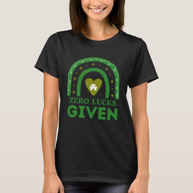 T-shirt Zéro Chance Donnée  Fête de la Saint-Patrick Jour  (Devant)