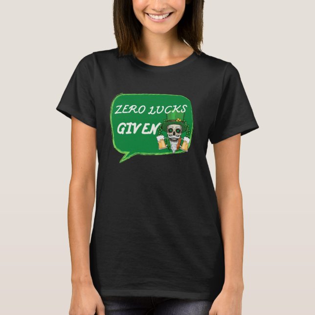 T-shirt Zéro chance donnée Jour de la Saint-Patrick Saint- (Devant)