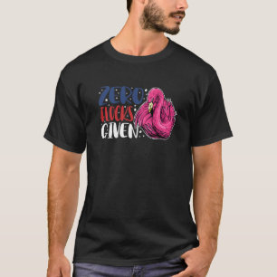 T-shirt Zéro Cheptel Donné Flamant rose Animal Pour Hommes